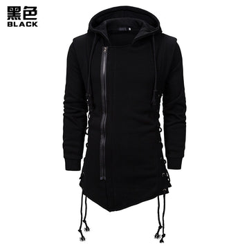 Autumn New Men Hoodies Sweatshirts Casual Solid Long Sleeve Hoodie Men Slim Fit Dark Hooded Loose Jacket Coats